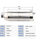 5.5KW ER25 CNC Water Cooled Spindle For Stone Milling, High Speed 800Hz, 4 Ceramic Ball Bearings, 125mm Tooling Diameter