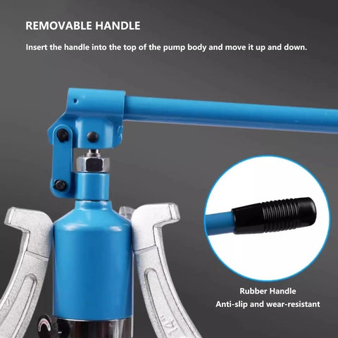 Heavy Duty 5 Ton Hydraulic Bearing Puller Kit With 2 Or 3 Jaw Hub Separator Tool Ideal For Brake Drum Removal pro mechanics and DIY, removable handle