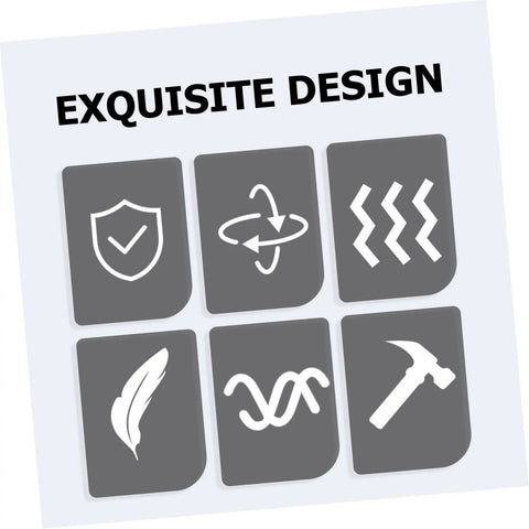 Icons representing features of Heavy Duty Horn Pad Tool For Blacksmithing And Jewelry Making, Sturdy Hand Knock Pad For Crafting.