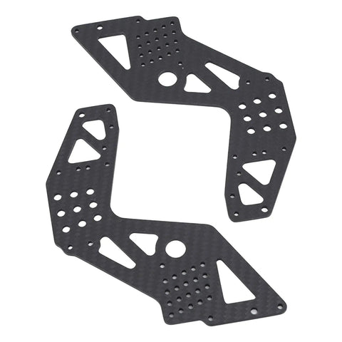 Carbon Fiber RC Car Side Panels Set, Ultra Light Yet Strong Chassis Panels for Off-Road Racing, 2 Pieces, DIY Upgrade