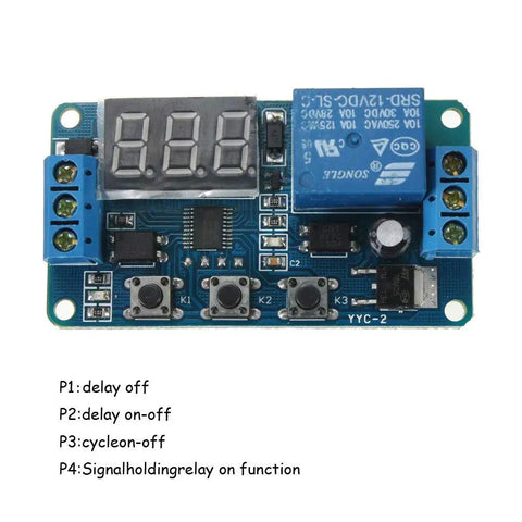 Dc 12V Time Delay Relay Module With Led Display Digital Timer For Automation And Plc Control