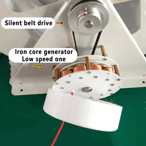 Low Flow Micro Hydroelectric Generator For Home Use with silent belt drive and iron core generator, durable water turbine system.