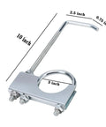 Heavy Duty 3 Inch Exhaust Clamp With Hanger Kit For Car And Truck Universal Exhaust Hanger Set close-up showing dimensions