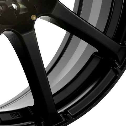 Close-up of EDR9 Matte Black 16x7 Wheel, 4x100 and 4x114.3 bolt patterns, showing deep lip and lightweight construction by Enkei.