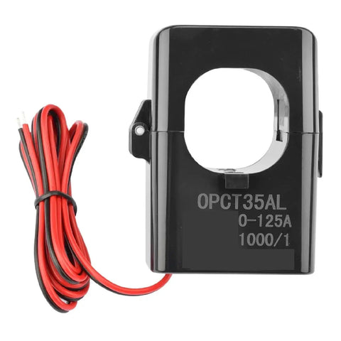 Super Easy Install Split Core Current Transformer Type B With Hella Accurate Class 0.5 Readings For Ev Chargers Grid Monitoring And Smart Meters No Sweat Wiring Setup Cuts The Hassle Durable Silicon Core Tracks 125A To 630A Perfectly, showing the device with red and black wires.