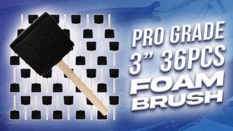 3 Inch Foam Brushes 36 Piece Set For Painting Staining Gluing And Craft Projects With Lightweight Wooden Handles Budget Friendly