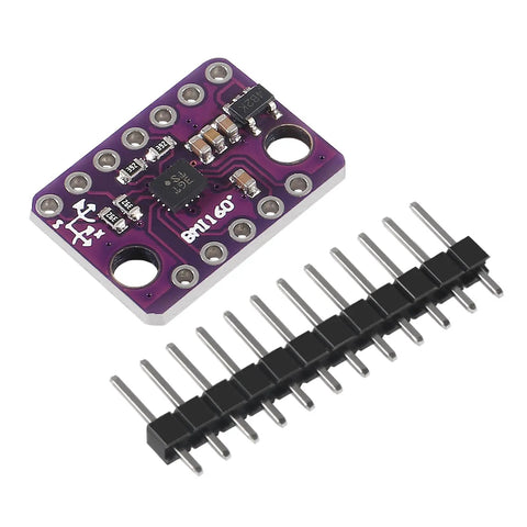 4 Pack GY BMI160 6DOF 6 Axis Sensor Module Gravity Sensor Accelerometer Gyroscope With I2C And SPI 3 To 5V Low Power Compact Inertial Measurement Unit For Mobile Projects on purple PCB with pin header