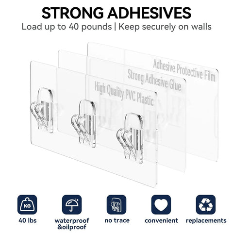 Adhesive Shower Caddy Set For Inside Shower No Drill Rustproof Bathroom Organizer 6 Pack Large Capacity Shelves With Toothbrush Holder Soap Dish Tape And Hooks For Kitchen And Bath with strong adhesive hooks.