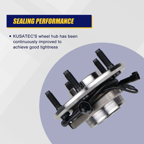 Front Wheel Bearing And Hub Assembly 2Pcs For Dodge Ram 1500 2006 2007 2008 Front Position 5-Lug ABS Drop-In Fit