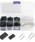 20 Sets 3P RC Servo Connector Kit with male and female plugs, crimp pins, housing, 2.54mm pitch brass nickel plated, for DIY repairs