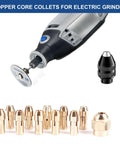 Heavy Duty Drill Chuck Collet Set Replaces 1-32 Inch To 1-8 Inch Keyless Rotary Tool Adapter with collets and tool for grinding.