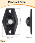 Product size diagram of Self Adhesive Caster Wheels Set 24 Pieces With 360 Degree Swivel Mini Caster Rollers in black, showing dimensions.