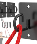 Totally Legit 3 Pack Wall Anchors For Resistance Bands And Heavy Duty Workout Hooks, Rock Solid Exercise Band Mounts in black.