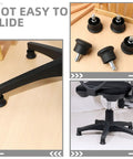 Six Pack Heavy Duty Chair Glides For Desk Chairs And Furniture Legs Black Iron And PP Materials Floor Protectors for carpets