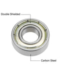 699ZZ Deep Groove Ball Bearings 9mm X 20mm X 6mm Double Shielded Carbon Steel 5 Pack, close-up view showing double shielding.