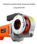 Portable Electric Pipe Threader With A Brawny 2300W Copper Motor And Six Heavy Duty Dies for durable aluminum machine head detail.