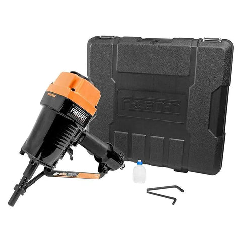 PSSCP 3 Inch Pneumatic Single Pin Concrete Nailer With Case, Heavy Duty Air Powered Nail Gun For Wood Steel And Concrete, tools visible