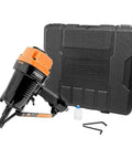 PSSCP 3 Inch Pneumatic Single Pin Concrete Nailer With Case, Heavy Duty Air Powered Nail Gun For Wood Steel And Concrete, shown with case and tools