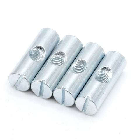 Cross Dowel Barrel Nut Replacement Kit For 100507 Furniture Fasteners, zinc-plated, M6 threaded, 30mm high, 10mm diameter