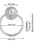 Six Pack Modern Style Ring Pull Handles in Chrome Finish with zinc alloy, includes screws, for drawers and cabinets