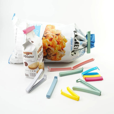 32 Piece Curved Plastic Bag Clips For Kitchen And Home Resealable Food Storage Sealers Lock In Freshness To Nuke Stale Leftovers Fast With A Rock Solid Grip That Holds Up All Week