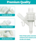 Premium Two Pack RV Toilet Water Valve Replacement Kit Fits Dometic Sealand Marine Toilets 300 310 320 Series, ABS plastic, durable design.