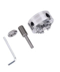 4 Jaw Lathe Chuck Set For Mini Lathe Alloy Steel Self Centering with Connecting Rod and Wrench, heavy duty accessory