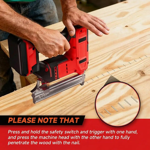 Heavy Duty 2 In 1 Cordless Brad Nailer And Stapler Delivers Spot On Straight Shots For Woodworking And Upholstery Repairs Includes 1200 Nails And Staples For Snappy Grab And Go Setup Ends Cord Knot Frustration Lets You Knock Out Tasks Fast With Raw Power