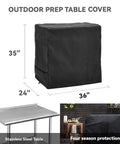 Outdoor Prep Table Cover Heavy Duty Waterproof Shield For Keter Unity Small Portable Table Fits 36 Inch Outdoor Utility Cart And Storage Cabinet Weatherproof Protection With Easy On And Off Handles
