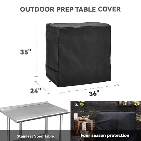 Outdoor Prep Table Cover Heavy Duty Waterproof Shield For Keter Unity Small Portable Table Fits 36 Inch Outdoor Utility Cart And Storage Cabinet Weatherproof Protection With Easy On And Off Handles
