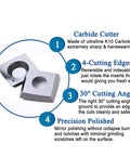 Top Tier R150 Radius Carbide Inserts For Spiral Helical Cutterheads 15X15X2.5Mm with four indexed edges and polished surface.