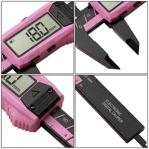 Digital Vernier Caliper 150mm Nylon Body Metric Inch displaying a measurement of 180mm on a high-resolution digital screen.