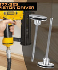 Five Pack Piston Driver Replacement For NR83A NR83A2 Framing Nailer Accessories Replaces 877-323 And 885-915 shown beside nailer