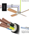 12V RV Ceiling Fan With 36 Inch Brushed Nickel Finish Four Blades Includes Switch Oak Blade Option Compact Roof Fan wiring diagram