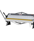 Box And Pan Style Metal Brake For 50 Inch Sheet Metal, 16 Gauge Capacity Up To 135 Degree Bends, heavy-duty press brake in workshop.