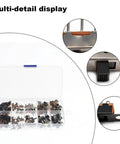 Ultra Compact Mini Micro Slide Switch Kit With 90 Pieces 1P2T 2 Position 3 Pin SPDT Toggle Switches Panel Mount Through Hole