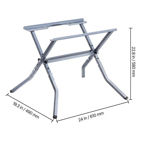 Heavy Duty Table Saw Folding Stand With 350 Lb Load Capacity, Rock Solid For Job Sites, Folds Flat Quick For Easy Stash, Universal Fit For Your Woodworking Rig
