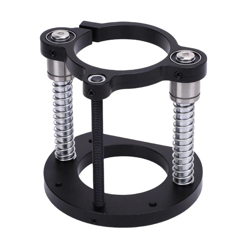 Heavy Duty Router Lift Base With Crank Handle Aluminum Alloy And Stainless Steel Construction 2 Jaw Clamping For 64-66mm Small Trimming Machines Smooth Lifting System For Precise Slotting And Chamfering, black router lift base