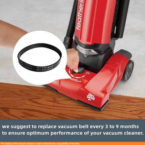 Premium Style Five Replacement Belts Compatible With Dirt Devil Royal Upright Vacuums Power Max Pet Featherlite Swivel Glide Series Pack Of Two shown