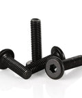 Heavy Duty Quarter Inch By Twenty Flat Head Socket Head Screws Furniture Bolts Countersunk Connectors Stainless Steel 304 Black Oxide