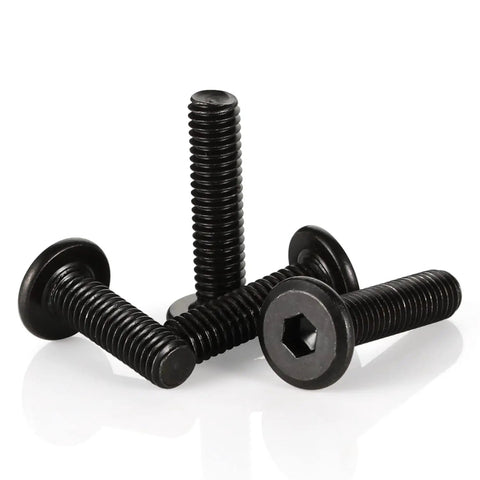 Heavy Duty Quarter Inch By Twenty Flat Head Socket Head Screws Furniture Bolts Countersunk Connectors Stainless Steel 304 Black Oxide
