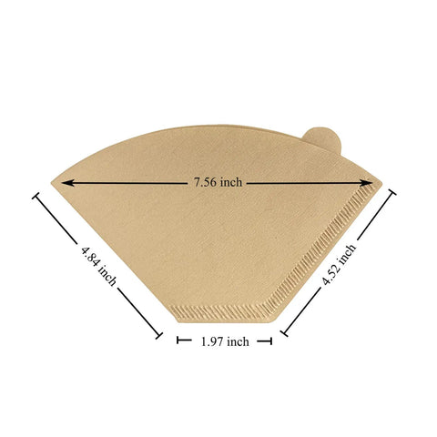 Unbleached Cone Coffee Filters Size Four 100 Count For Eight To Twelve Cup Drip And Pour Over Brewers Natural Brown Paper Biodegradable