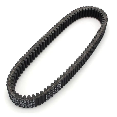 Heavy Duty V-Drive Motorcycle Belt For Suzuki LTA500F Vinson 4WD Quadmaster, oil heat resistant, black rubber design.