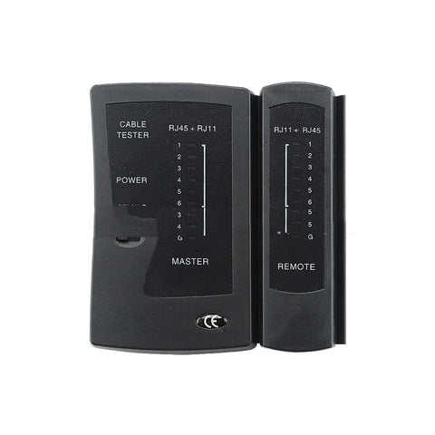 Pro Grade Network Tool Kit For Cat Five Cable Installation And Maintenance Five Category Carbon Steel Wiring Set close-up of cable tester
