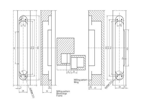 3D Adjustable Heavy-Duty Concealed Cabinet Hinge With Silver Finish, Beefy Hidden Door Hardware For Kitchen Cabinets, Furniture Projects, And DIY Installations technical drawing