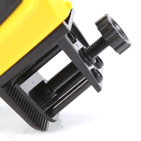 Close-up of the adjustment knob and mounting mechanism of the digital automatic fish food feeder for reliable feeding.