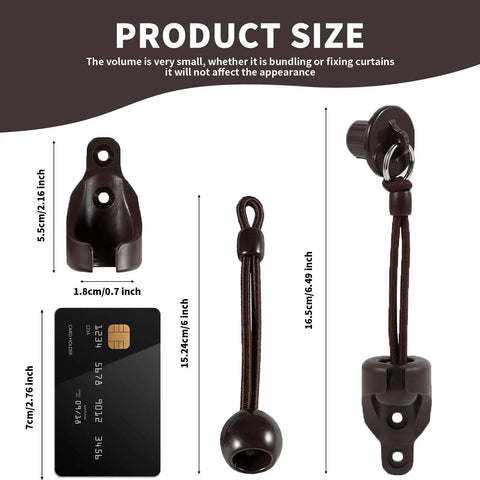 Universal Bungee Kit With End Caps And Mounting Brackets For Exterior And Interior Sun Shades And Roller Blinds Brown 2 Pack Easy Install No Fuss Includes 4 Stainless Steel Screws And 4 Plastic Anchors Keeps Shades From Blowing Away