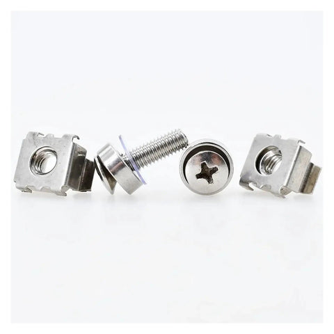 Stainless Steel Rack Mount Screw Nut Kit With Cage Nuts And Washers For Server Cabinets And Shelves 304 Grade M5 And M6 Screws