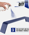 DIY painting of Tandem Axle Trailer Fenders 72 7/8 by 10 1/4 by 13 Inches with spray paint for customization.