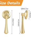 Teardrop Shaped Cabinet Pulls 4 Pack Solid Brushed Gold Pendant Handles Knobs Zinc Alloy With Mounting Screws size details